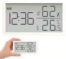 Skaitmeninis termometras, laikrodis, temperatūros ir drėgmės matavimas, namams, sodui