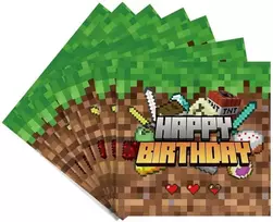Vienkartinės servetėlės Minecraft, 20 vnt.