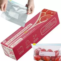 Plastikiniai maisto maišeliai su užtrauktuku, 600 ml, 20 vnt.