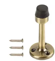 Durų atrama Haushalt DS011CC, 7,7 cm, skersmuo 3,6 cm, guma/plienas, žalvaris