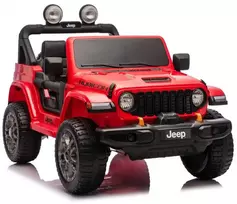 Lean Cars Raudonas elektrinis automobilis Jeep Rubicon DK-JWR556