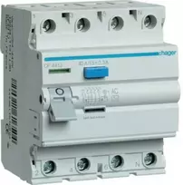 Srovės nuotekio relė Hager ECF441J (40A, 4P, 300mA)
