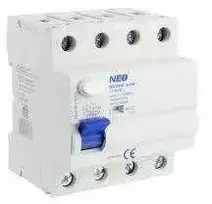 Elektro Plast NEO 25A 30mA 4 polių diferencialinis automatinis jungiklis, AC tipo RCD/25A/4P