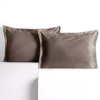 Veliūriniai pagalvių užvalkalai smėlinės spalvos 50×70, 2 vnt.