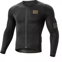 Rockbros YDCX008 Diamond ilgomis rankovėmis dviratininko marškinėliai, dydis XS - Juodas