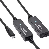 InLine® USB 3.2 Gen.1 aktyvus plėtinys, USB-C kištukas iki USB-C lizdas, 15 m