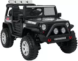 Vaikiškas elektrinis džipas 4x4 su LED šviesomis ir saugos diržais, nuo 3 metų