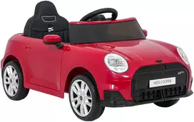 Vaikiškas Mini Cooper elektromobilis su 2 greičiais, saugos mygtuku, nuo 3 metų, juodas
