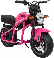 Vaikiškas elektrinis motociklas su 300W varikliu, LED žibintais, Bluetooth, nuo 3 metų, juodas