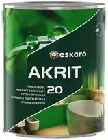 Sienų dažai ESKARO AKRIT 20, pusiau matiniai, baltos sp., A bazė, 950 ml
