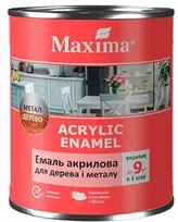 Akriliniai emaliniai dažai medžiui ir metalui MAXIMA, baltos sp., 2.3 l
