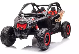 Vaikiškas elektromobilis MUKUTISRIDES ATV CAN-AM Maverick (juodos/smėlio spalvos, dvivietis)