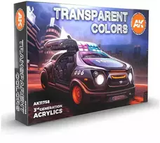 AK Interactive 3Gen skaidrių akrilinių dažų rinkinys, 6 spalvos