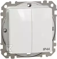 Schneider Electric Jungiklis SCHNEIDER Sedna Desing, 2 klavišų, IP44, baltas; SDD211105