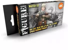 AK Interactive Waffen-SS pavasario/vasaros kamufliažo dažų rinkinys 3Gen