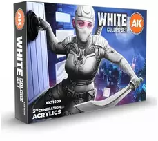 AK Interactive baltų atspalvių 3rd Gen akrilinių dažų rinkinys 6vnt