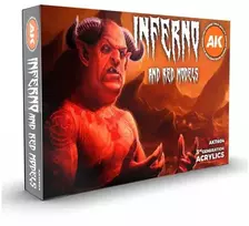 AK Interactive Inferno & Raudona 3rd Gen akrilinių dažų rinkinys, 6 spalvos