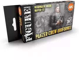 AK Interactive Panzer ekipažo juodos uniformos dažų rinkinys 3Gen