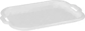 Padėklas plastikinis 46x33x3 cm baltos spalvos Domotti 229022