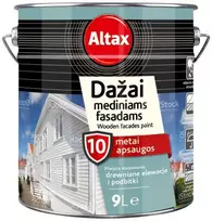 Medinių fasadų dažai ALTAX pilka 9 L