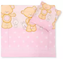 Patalynės komplektas kūdikiui Cuddly Teddy Bear Pram – jaukumui ir saldžiam miegui.