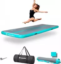 Pripučiamas mankštos kilimėlis inSPORTline Airstunt 400 x 100 x 10 cm Pilka