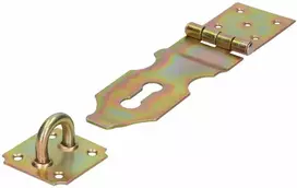 DMX Lankstas su užraktu ZZK 75, 175 x 75 x 55 x 2,0 mm, geltonai cinkuotas