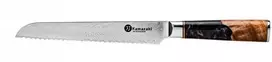 Damasko plieno peilis Kamazaki Bread KZI106KN, 20 cm, skirtas duonai