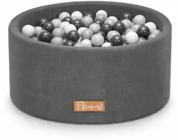 FLUMI personalizuotas kamuoliukų baseinas + 200 kamuoliukų, Dark Pilkas