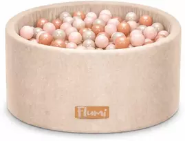 FLUMI personalizuotas kamuoliukų baseinas + 200 kamuoliukų, rusvai gelsvas