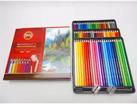 Akvareliniai pieštukai Mondeluz Koh-i-Noor 72 vnt + 3 teptukai, 2 drožtukai