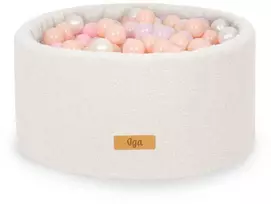 FLUMI personalizuotas kamuoliukų baseinas + 200 kamuoliukų TEDDY, Light rusvai gelsvas