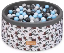 FLUMI personalizuotas kamuoliukų baseinas + 200 kamuoliukų, Bear Baltas