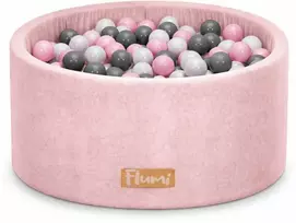 FLUMI personalizuotas kamuoliukų baseinas + 200 kamuoliukų, Powder Rožinė