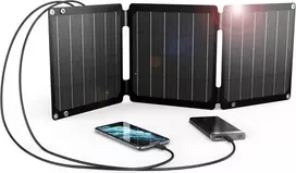 BigBlue saulės įkroviklis 21 W, sulankstomas, USB-C/USB-A, IP68, nešiojamas