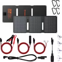 FlexSolar saulės baterija 28 W, 12 V, nešiojama IP67 įkrovimo plokštė automobiliui, su USB DC SAE kabeliu