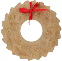 Kinvara Bamboo užkandžių serviravimo padėklas BELLUNE kalėdinis vainikas, Ø 30 cm