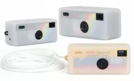 „LoveInstant“ dėklas „Kodak Charmera“ silikoninis dangtelis su virvele / balta - permatoma