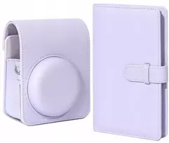 Dėklas LoveInstant Rinkinys Futerał Dėklas Dėklas Do Fuji Instax Mini 13 + Album Zdjęcia 108x / Violetinis