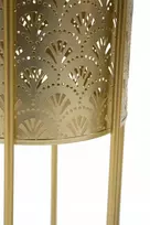 Costway NAT metalinis gėlių stovas, 2 vnt. rinkinys, auksinės spalvos, Ø 21x40 ir 19x22 cm