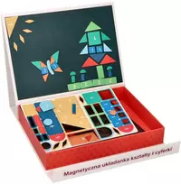 Adam Toys Magnetinė edukacinė dėlionė su formomis ir skaičiais, vaikams nuo 3 metų, sulankstoma dėžutė