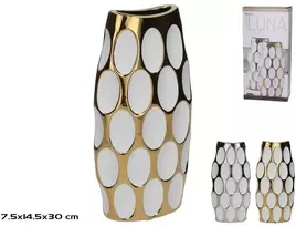 Vaza 14,5 x 7,5 x 30 cm, 2 rūšių, 30 x 14,5 x 7,5 cm, DECORLIFE