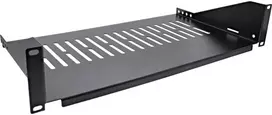 InLine® 19" shelf, 250mm, 20kg, 2U, RAL 9005 juodas