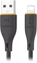Orno Kabelis USB-A - „Lightning“ Miccell VQ-D06 laidas, 2.4A, 1m, juodas