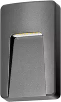 Orno SLIGO LED 3W, fasadinis šviestuvas, 240lm, IP65, 4000K, stačiakampis, pilkas