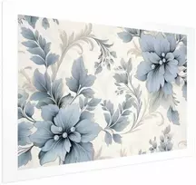 Artgeist Plakatas - Turquoise Ornamental Retro Flowers