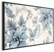 Artgeist Plakatas - Turquoise Ornamental Retro Flowers