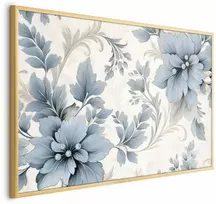 Artgeist Plakatas - Turquoise Ornamental Retro Flowers