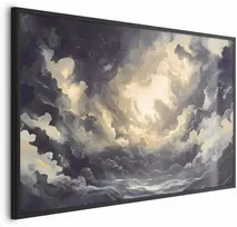 Artgeist Plakatas - Epic Play of Light: The Sun Battling for Dominance Over the Clouds