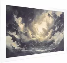 Artgeist Plakatas - Epic Play of Light: The Sun Battling for Dominance Over the Clouds